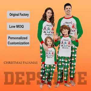 Pijamas de vacaciones elegantes para hombres, mujeres y niños
