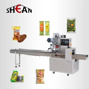 Wrapper Flow Pack Machine Horizontal Packaging Machine Automatic Cookie Bread Wonton Wraps Packing Machine