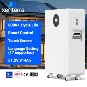 With Rollers Lfp Battery 48v 15kwh 300ah 10kw Power Ups Lithium-ion Battery Bank For Off Grid 51.2v 300ah