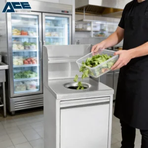 Cabinet de basura de acero inoxidable duradero para uso en cocina comercial