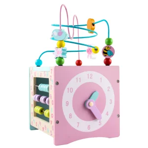 Kids Wooden Activity Cube Educational Toys