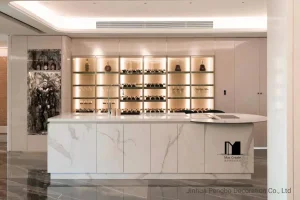 Lacquer L Shape High Gloss Assesories Spain Moden Light Gray Cabinets Wine