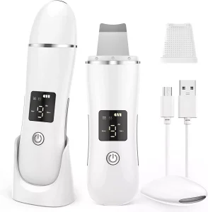 Private Label Professional 24kHz Ultrasonic Skin Scrubber Deep Exfoliation Electrical Ultrasonic Skin Scrub Facial Massage