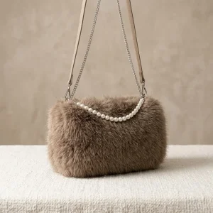 Vegan Faux Rabbit Fur Tote