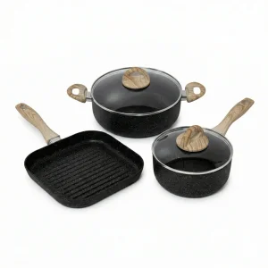 E-Top Non Stick Frying Pan Cooking Pot Stock Pot Ceramics Cookware Sets High Quality Kitchen Cookers Commercial Pot for Cooking