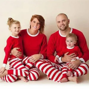 Conjunto de Pijamas de Navidad para la Familia Pijamas a Juego para Niños y Niñas Pijamas de Dormir para Niños Regalo Familiar 2024