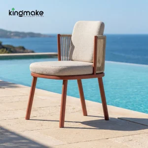Modern Cafe Dining Chair Hand-Woven Rope Outdoor Garden Furniture for Patio Restaurant Used