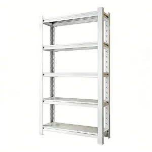 Multi-purpose 5-Tier White Metal Shelving Unit Adjustable Storage Rack for Home Office Garage & Basement