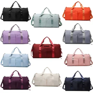 Personalized Customized Waterproof Oxford Large Capacity Fitness Gym Bag Sports Yoga Duffle Foldable Travel Feature for
