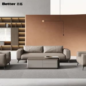 Modern Solid Wood Coffee Table Cream Living Room with Storage Function Luxury for Office Use