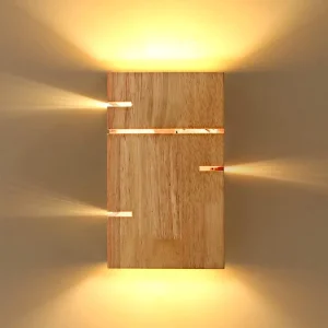 Eco-Friendly Wall Lamp Home Decoration Wooden Vintage Wall Lamp Lights Decoration LED House Lighting Interior