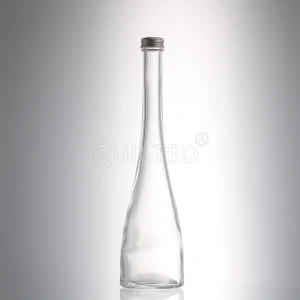 375 ml long neck liquor amber glass bottle
