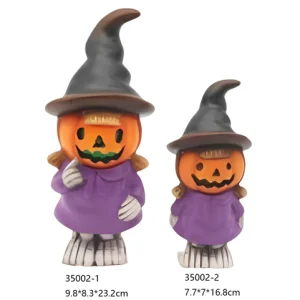 China Ceramic Witch Hat Scarecrow with Skull Face Pumpkin Head – Halloween Home Decor HDFS7682 Manufacturer, Factories