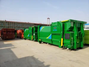 محطة ضغط النفايات المتنقلة الكهربائية شاحنة جمع النفايات