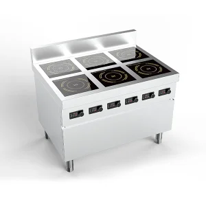 Multi-Zone Induction Simmer Station - 6X 3.5kw Burners (School/Hotel Use)