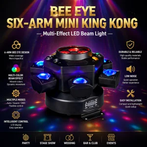 6 Arm Bee Eye Moving Head Light