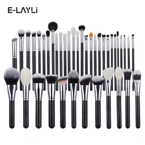 40pcs Face Eye Makeup Brush Set Complete Function Professional for Powder Blush Eye Shadow Blending for Daily Makeup