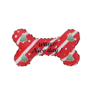 OEM Striped Christmas Tree Bone Pet Chewing and Interactive Plush Toy Manufacturer, Manufacturers