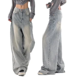 Factory Customized Woman Wholesale-baggy-jeans