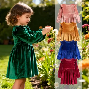 Velvet Toddler Party Dress