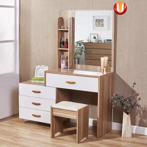 Chinese Top Quality Wooden Home Bedroom Furniture Makeup Table Dresser with Mirror
