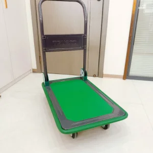 Heavy-Duty Platform J 100 Green Japanese Style Trolley for Easy Transport and Storage