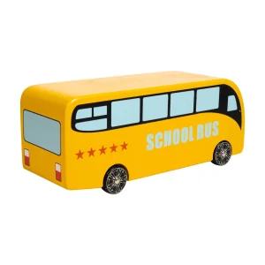 Puzzle DIY Fine Motor Skill Development Yellow School Bus Wooden Toy for Boy