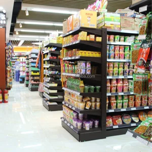 Foshan Heavy-Duty Metal Gondola Shelving for Supermarket Display Racks Steel Storage Stand