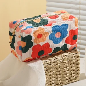 Corduroy Makeup Bag