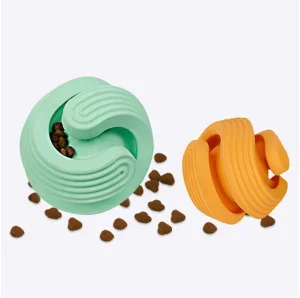 Rubber Durable Treat Rolling Dog Dispensing Ball
