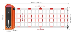 License Plate Recognition System Parking Barrier Gate Car Parking Lot Access Control