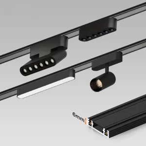 Aluminum Magnetic Track Light 48V Surface Recessed
