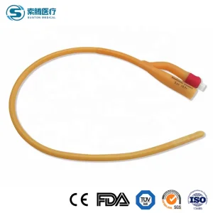Catéter urinario desechable estéril de látex Sunton 100% Fabricación al por mayor de catéter urinario recubierto de silicona en China 100% Catéter uretral antimicrobiano