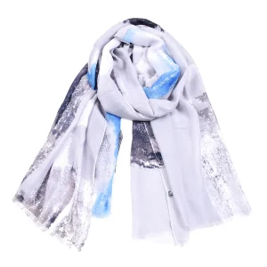Women Graffito Print Scarf Spring Autumn Cotton Scarves Scrawl Printing Shawls Lady Wraps Soft High Quality Female Colorful Hand Drawn Paniting Hijab Stole