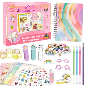 Custom DIY Creative Journal Kit Girl Teen Scrapbook Paper Pen Set Children Diary Everyday Record Funny Create Writing Book