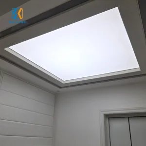 Soft Film Rectangle Aluminum Ceiling Transparent White Fireproof Membrane Design Architectural PVC Indoor Light Box Decorative