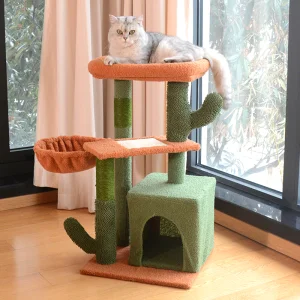 Cat Tower Scratching Post Interactive Climbing Frame