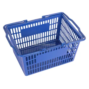 Shopping, Basket Wholesale Flexible Handle Orange Pink Small Cute Plastic Supermarket Shopping Basket for Shops Plastic, 20 L,