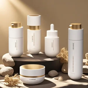 Luxury Cosmetic Glass Jars With Lids Gold Dropper Empty Cream Jar High Grade Beauty Skincare Containers For Facial Body Mask