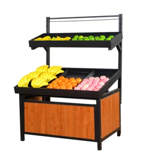 Double Sided Wooden Fruit Rack