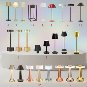 Modern Luxury Portable USB Light Dimmable Living Room Bedside Desk Gold Rechargeable Restaurant Touch Cordless Led Table Lamps