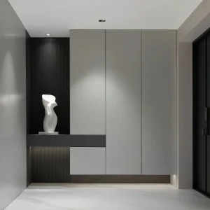 Wooden Minimalist Entryway Cabinet