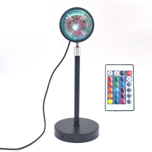 High Quality Aluminum Alloy Sunset Projector Projection Light Halo Lamp