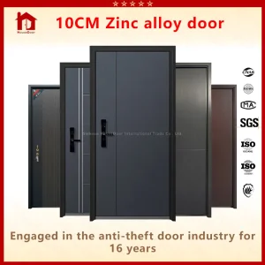 Cost-Effective Security Steel/Metal &amp; Zinc Alloy Entry Door, Fire Rated Insulated Armored for Developers, Bulk Durable, Also Supply Wooden/Aluminum Door