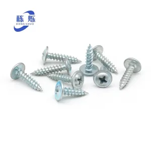 China Suppliers Factory Custom Cross Galvanized Flat Head Self-Tapping Screws Fastener Production Process