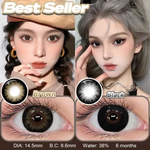 Free Shipping Power Lens 16mm Colour Contact Lenses Custom Brand Logo Eye Contacts Prescription 1.00-6.00 Eye Contact Lenses