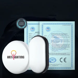 Surface Mounted Tri-Proof Wall Lamp12W 15W Round and Oval Panel LED Ceiling Light for Anti-Mosquito Balcony Porch Foyer
