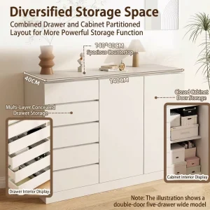 Wholesale Clothes Drawer Bedroom Chest Of Drawers Living Room House Hold Wall MDF Material
