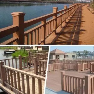Co-Extrusion WPC Tubes Building Material Outdoor Wall Decoration Wood Plastic Composite Railings