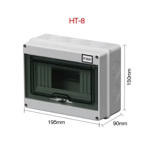 IP65 2/3/5/8/12/15/18/24 Way Cable-Gland-Adaptable Isolation-Secured Modular-Configurable MCB Distribution Box Enclosure ODM Wsht
